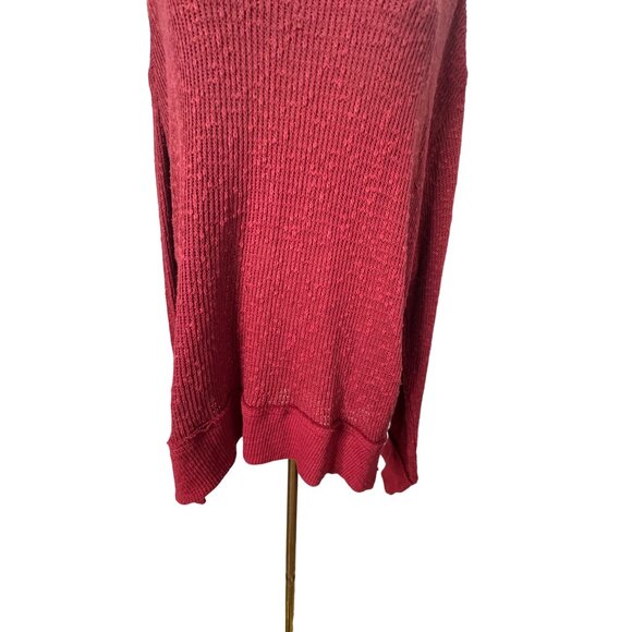 We The Free Large Slouchy Rust Red Ribbed Knit Sweater - Picture 12 of 12